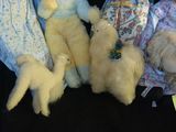 a lot of stuffed animals that are sitting on a couch