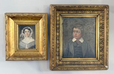 École européenne du XIXème siècle. Deux petits portrait sur …