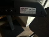 a close up of a computer monitor with a barcode on it