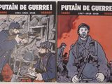 deux livres sur la couverture d'une bande dessinée représentant un homme en uniforme