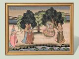 an image of a painting of a group of women playing a game