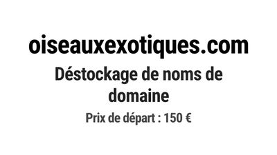 Nom de domaine oiseauxexotiques.