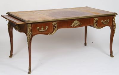 a small desk with two drawers on it