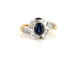an image of a sapphire and diamond ring on a white background