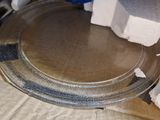 a metal pan with some sugar cubes on top of it