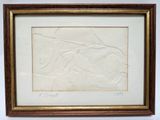 an image of a painting of a horse in a wooden frame