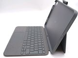 a laptop that has a keyboard on top of it