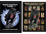 deux affiches représentant une panthère noire et une panthère noire sur fond noir