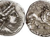 a silver coin with an image of a lion on it