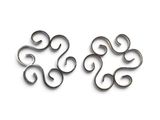 two pieces of metal are shown on a white surface