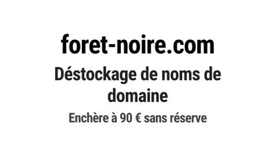 Nom de domaine foret-noire.com.