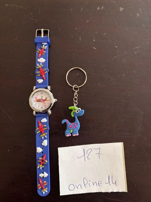 Pack montre Garçon Avion avec un porte clé Dinosaure - Neuf,…