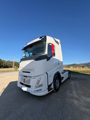 a picture of a white truck parked on the side of the road