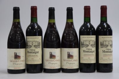 Un lot de 6 bouteilles comprenant 3 bouteilles Les Grands Cyprès 1998  - Photo 1