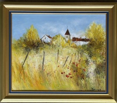 Francis MARECHAL (XXe). "La chapelle", huile sur toile signé…