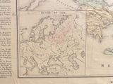 a map of europe with a red line in the middle of it