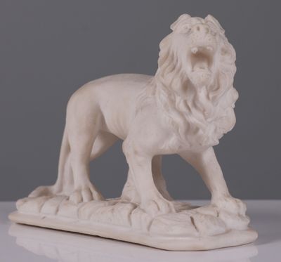 École française vers 1900. Lion marchant.