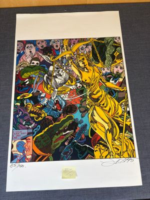 l'image d'une illustration tirée d'une bande dessinée sur laquelle figure une femme en couverture
