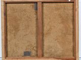 an old picture of a wooden frame with a piece of wood sticking out of it
