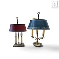 Deux lampes bouillotte, XIXe siècle