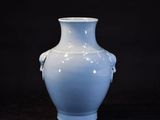 un vase blanc posé sur une surface noire