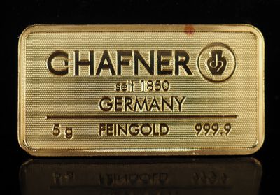 lingot d'or portant le nom d'une entreprise allemande