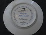 a white plate with a label on it on a table