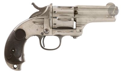 an old revolver is shown on a white background with a white background