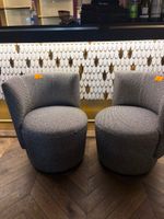 2 Petits fauteuils MOBITEC, gris, assise tournante, petits a…