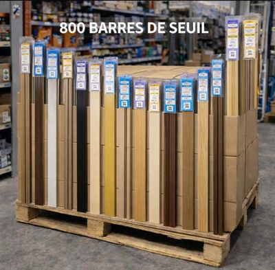 Palette, composée de 800 barres de seuil, neuve, emballé, in…