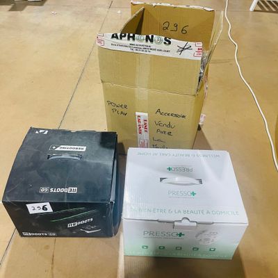 two boxes that are sitting on the floor next to each other