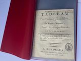 un livre rouge posé sur une table, à côté d'un stylo