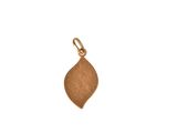 an image of a gold leaf charm on a white background