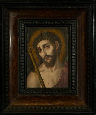École coloniale mexicaine du XVIIe siècle - Le Christ homme …