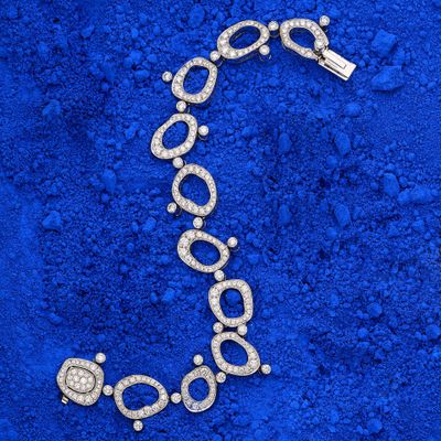 DE BEERS Bracelet articulé en or gris 18k (750e), composé de…