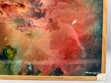 une photo d'un tableau aux couleurs rouge et verte