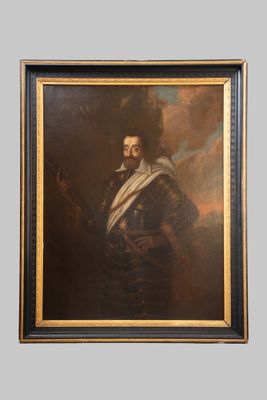 portrait of a man with a sword by a painting of a man with a sword