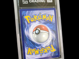 a pokemon trading card in a clear plastic holder