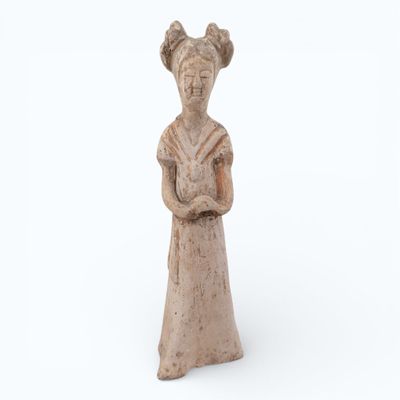 Chine, époque Tang Minqi en terre cuite, représentant une da…