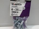 a bag of screws on a white table