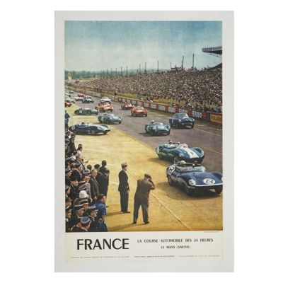 une image représentant une affiche d'une course où des voitures dévalent la piste