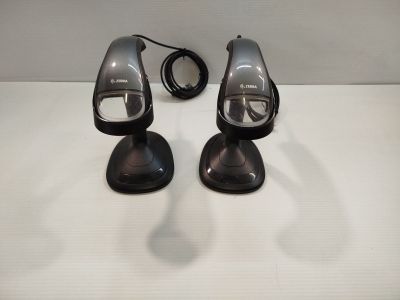 two lamps that are sitting on a table
