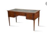 une image représentant un bureau avec un plateau en marbre et deux tiroirs