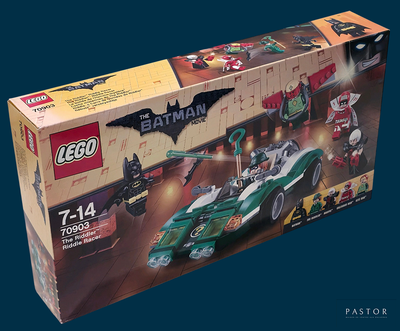 lego batman batmobile set in a box on a blue background
