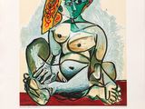 une image d'une peinture représentant une femme avec un chapeau sur la tête