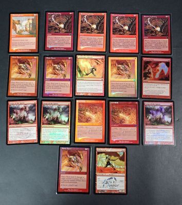 a lot of cards that are on the table