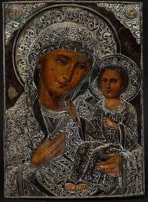 Importante icône orthodoxe de la Vierge à l'Enfant, XVIIe - …