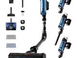 a close up of a vacuum cleaner and other cleaning items
