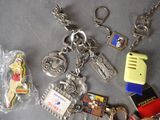 a bunch of keychains that are on a table