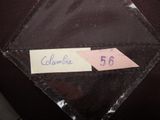 a label on a piece of fabric that says columbus